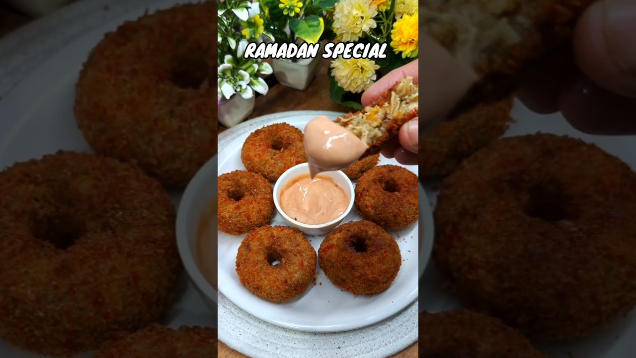 Crispy Chicken Donut l Ramadan Special Chicken Doughnut Recipe #shorts #donuts #iftarrecipe #recipe