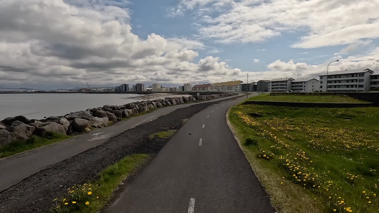 Biking through Reykjavik – Urban Iceland – 4K
