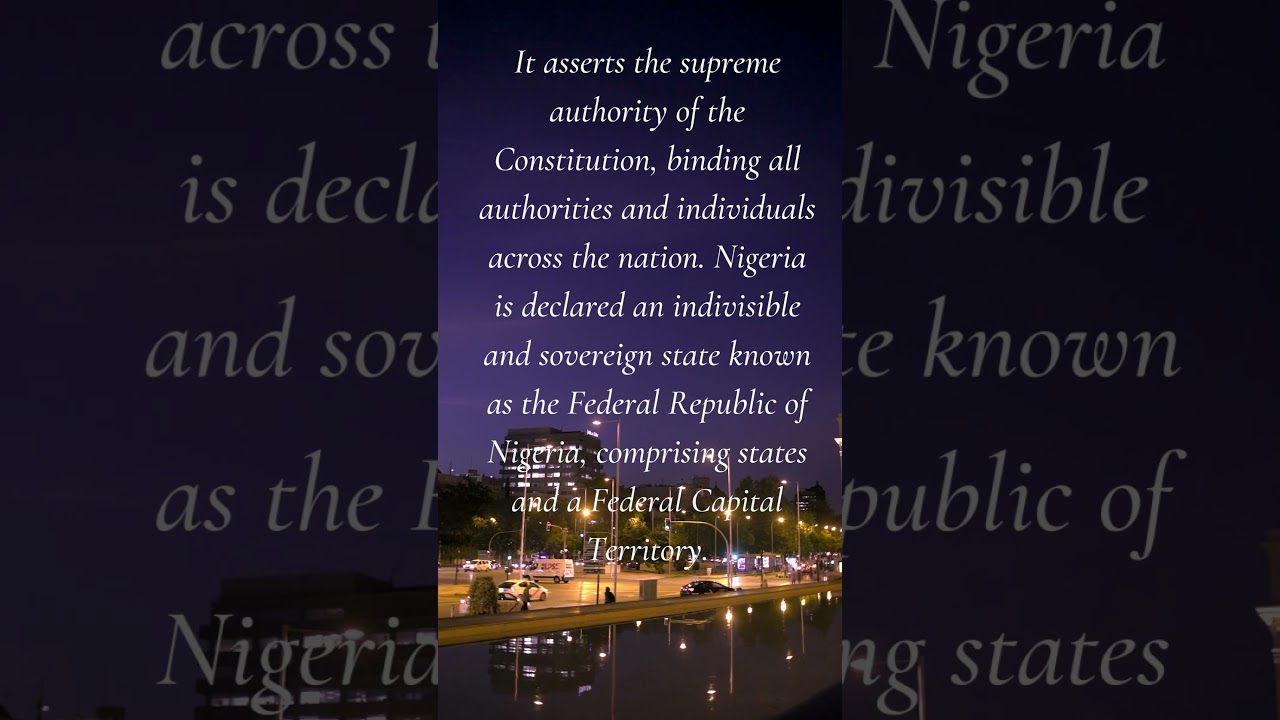 Constitutional Chronicles: Federal Republic of Nigeria