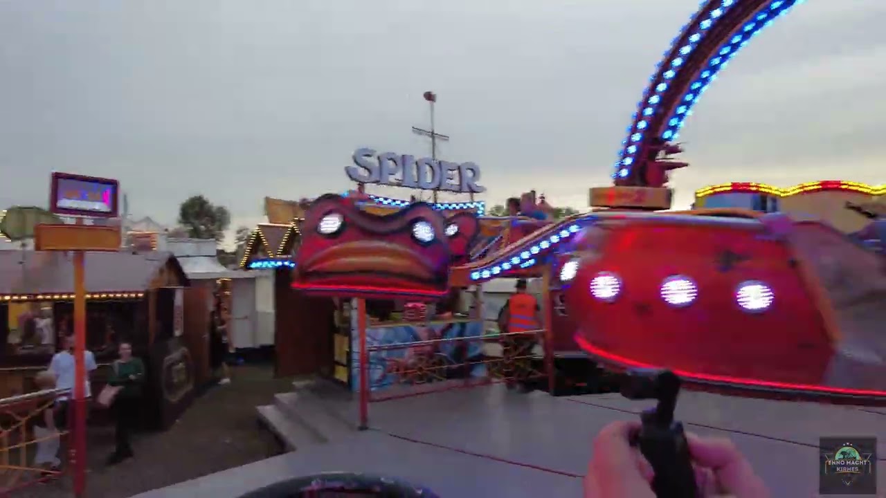 Enno macht Kirmes l SUPER SPIDER - Drechsler-Welte (Onride, 500. Eislebener Wiese 2023)