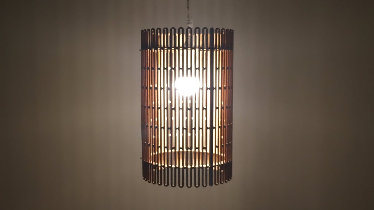 Laser Cut, Living Hinge Cylindrical Lampshade