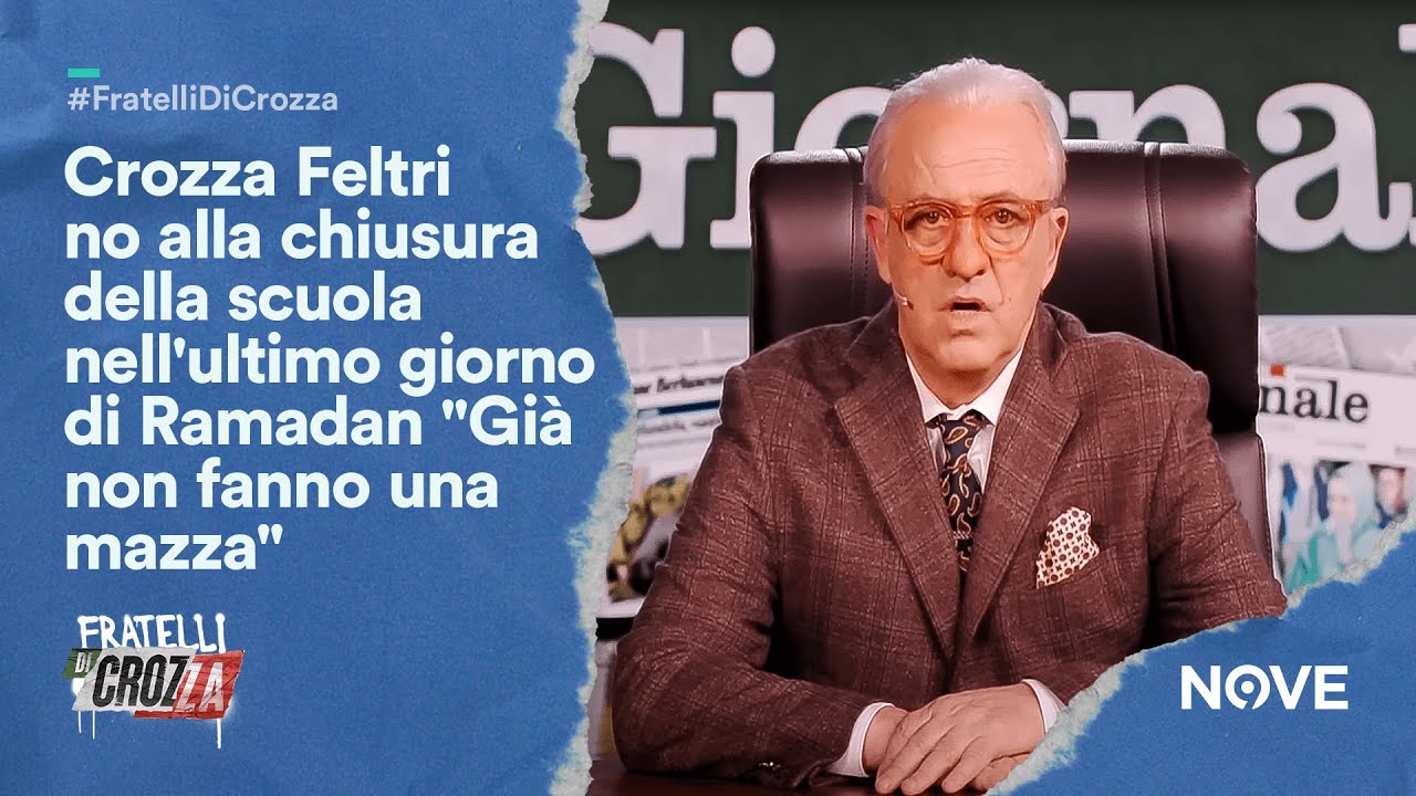 Crozza Feltri no alla chiusura della scuola nell'ultimo giorno di Ramadan 
