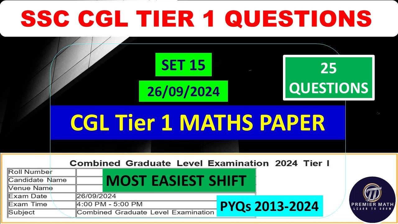 cgl previous year question paper tier 1 #cgl2024 #ssccgl #ssc