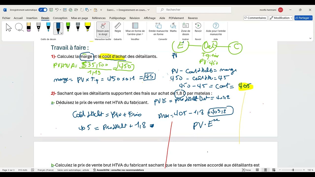 taux de marque + taux de marge + coût partiels bac 2025 nchlh bnjeh🥰