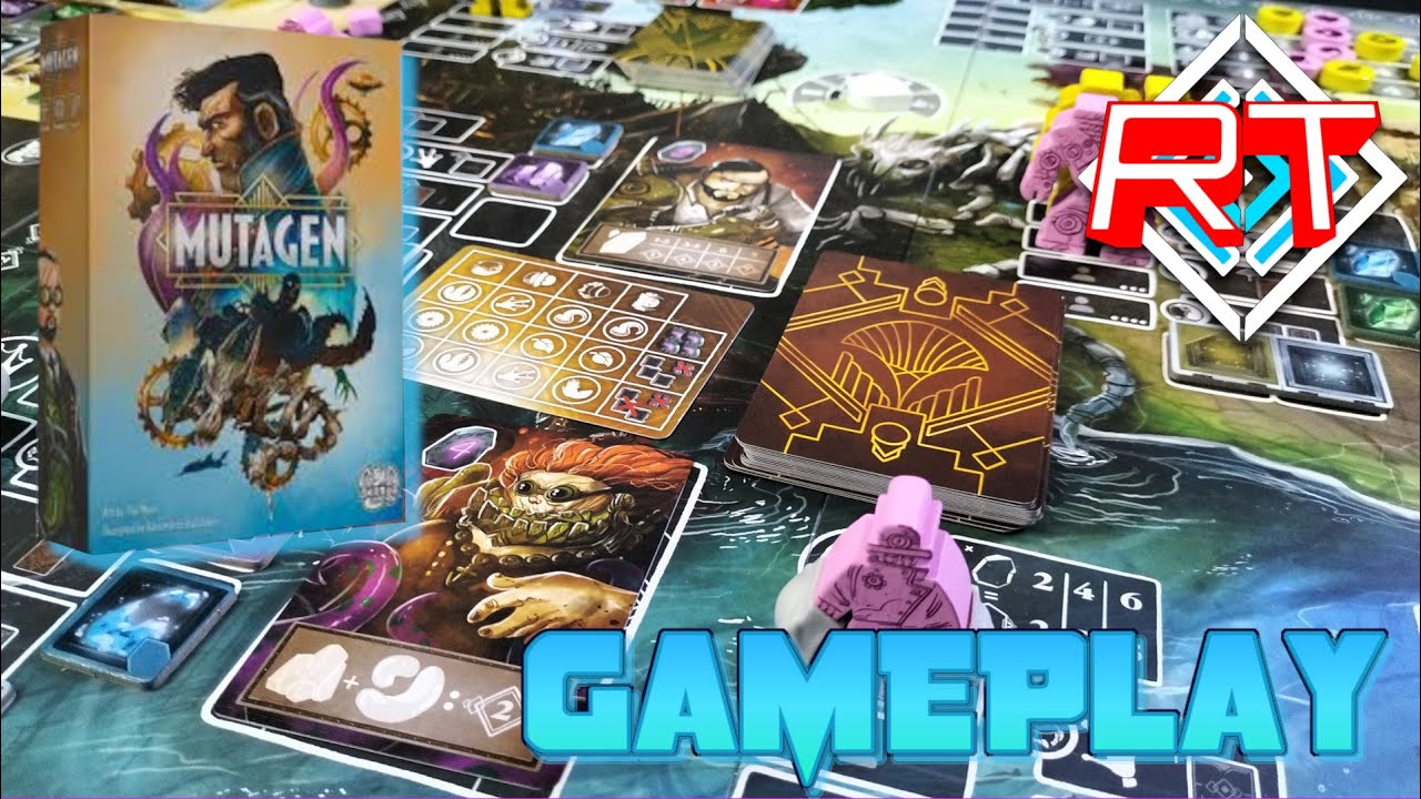 Mutagen Deluxe partita in solo gioco da tavolo con meeple pimpati