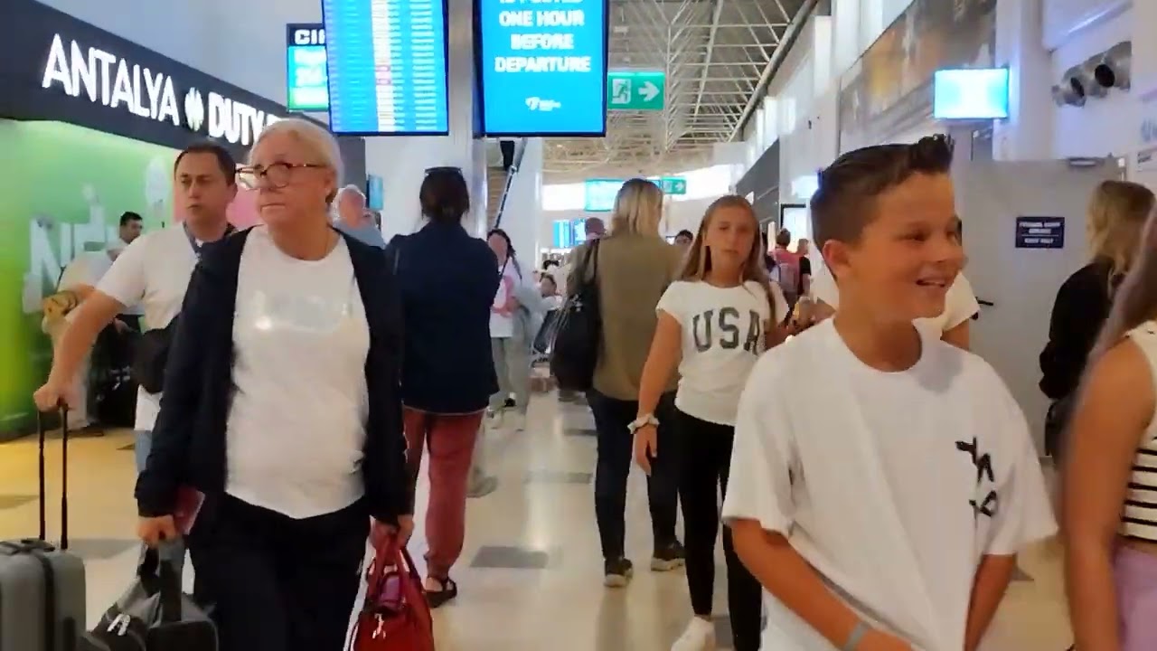 Walking at Antalya Airport