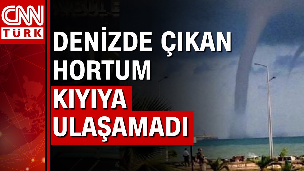 Hatay'ın Payas il&ccedil;esinde denizde hortum paniği!