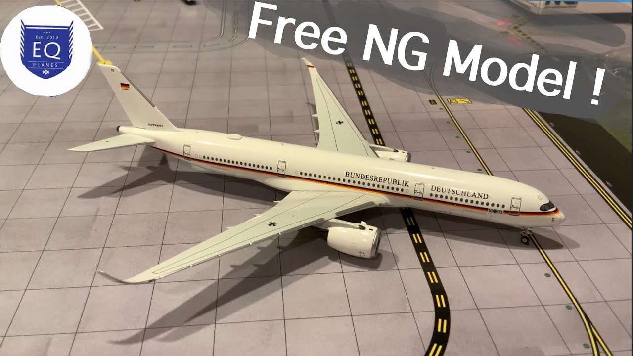 Free 1400 Scale NG Models Luftwaffe VIP Military A350-900 Unboxing