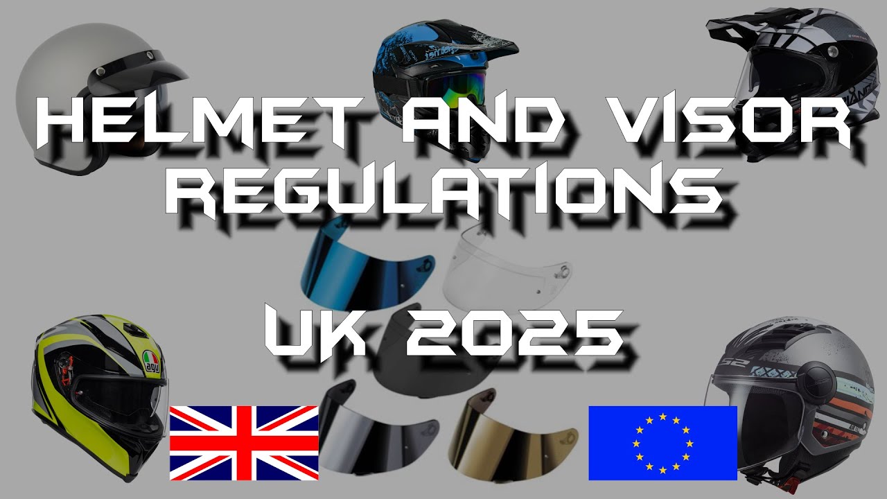 Is my helmet and visor legal? Clear, tinted, iridium, mirror or photochromic.UK/EU regulations 2025