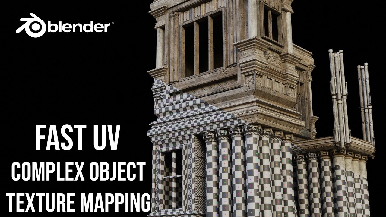 Быстрая развертка для сложного объекта (UV) / Quick texture mapping for a complex object (UV)