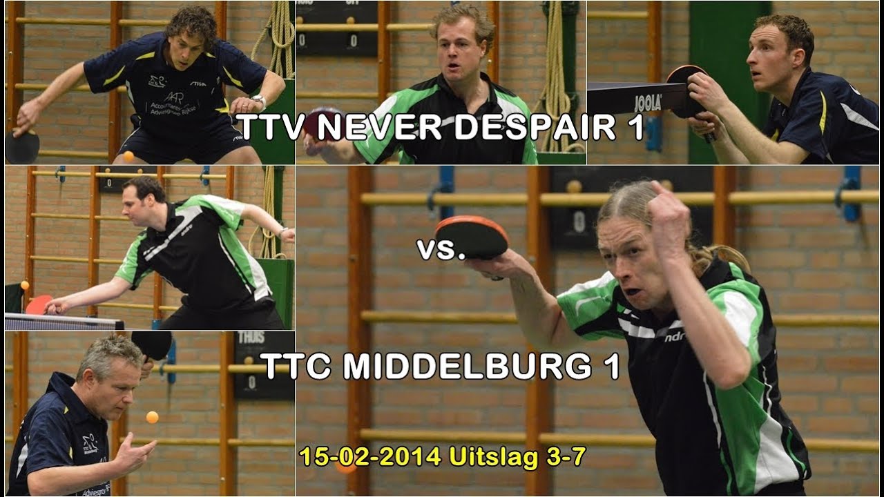 TMC: TTV Never Despair 1 vs TTC Middelburg 1 - 15-02-2014