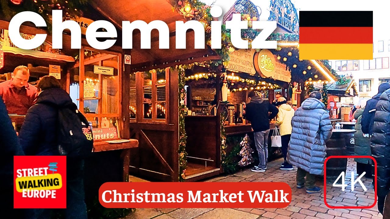 Chemnitz Germany 🇩🇪 Winter 4K Walking Tour Christmas Market