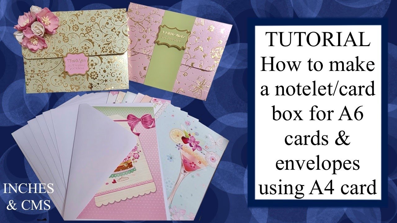 How-to Tutorial Make a gift box for A6 notelets or greeting cards using 1 x A4 #notelets stationery