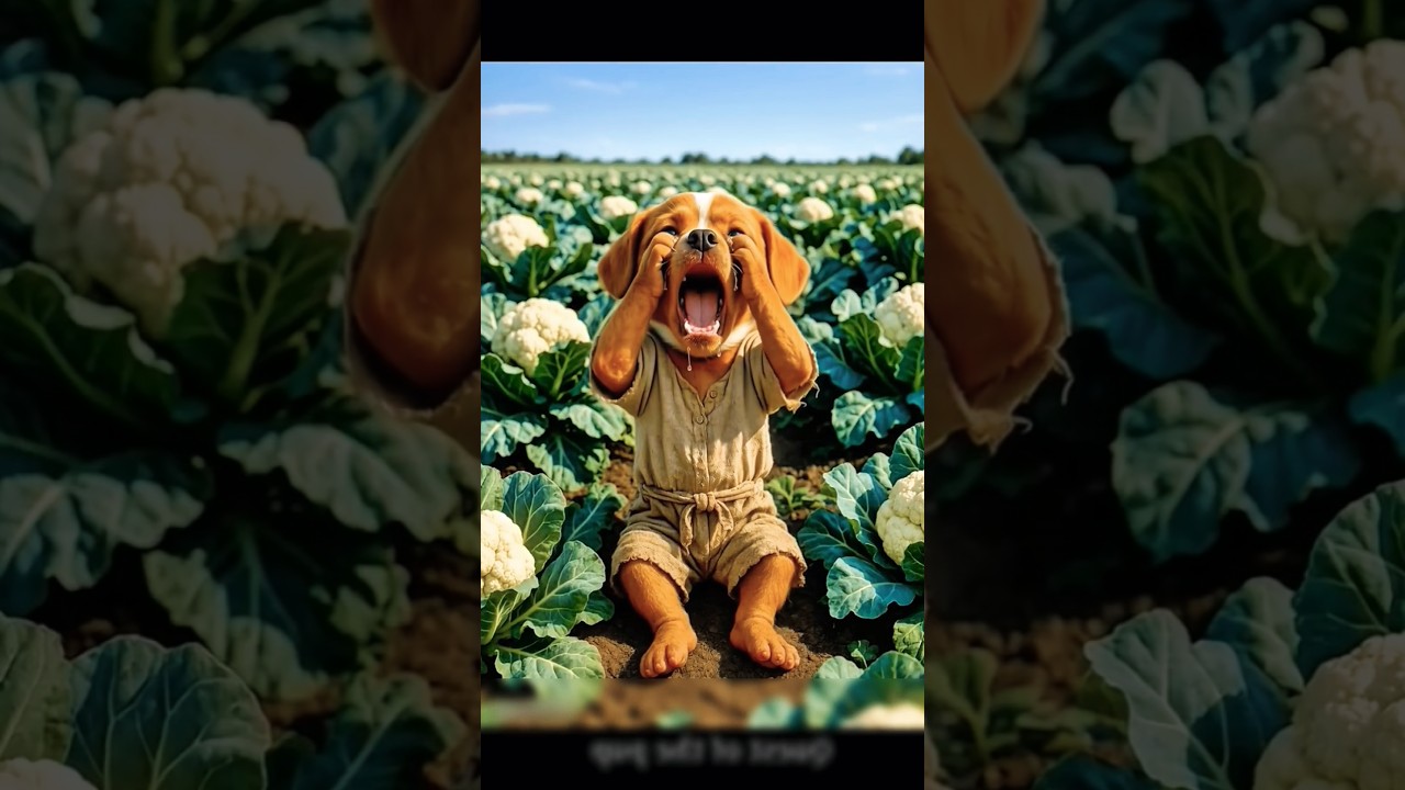 Poor Puppy Couldn’t Afford Vegetables 😢 , So Rich Dogs Made Fun of Him 