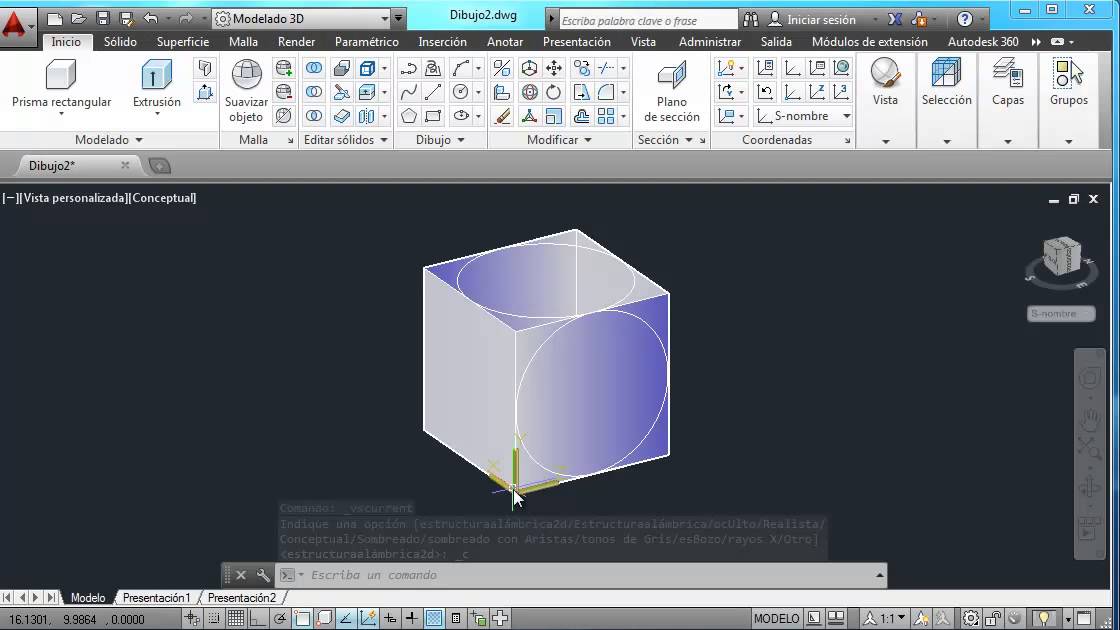 Tutoriales de AutoCAD 2014 en 3D - Control del SCP