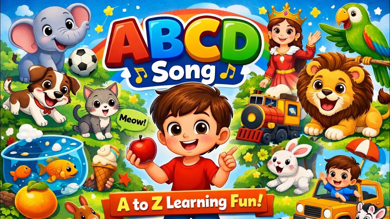 ABC Phonics Song | A for Apple 🍎 B for Ball 🏀 C for Cat 🐱 | Learn ABC Alphabet Song for Kids 🎶*