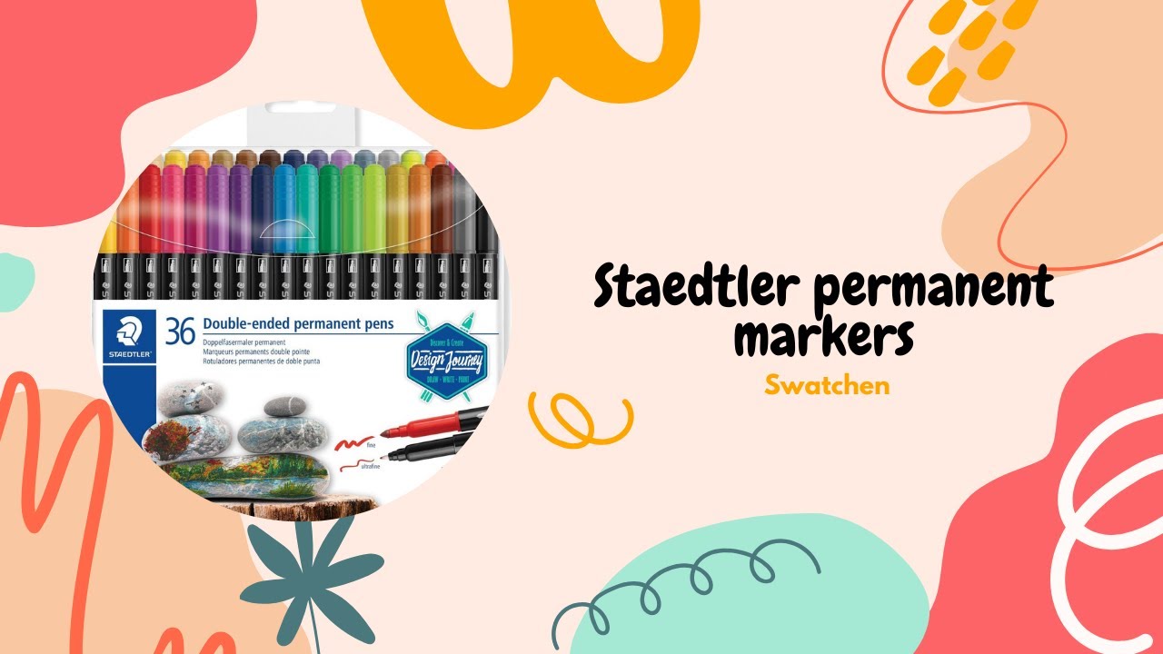4. Swatchen || 36 Staedtler permanent markers en Faber-Castell Pastel