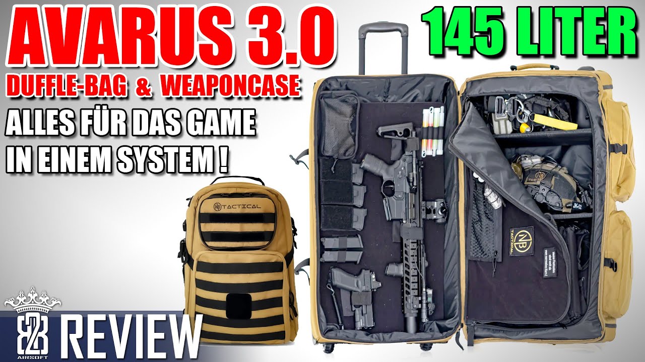 AVARUS 3.0  145 Liter Tragetasche & SPAWNBAG Rucksack als eine Einheit