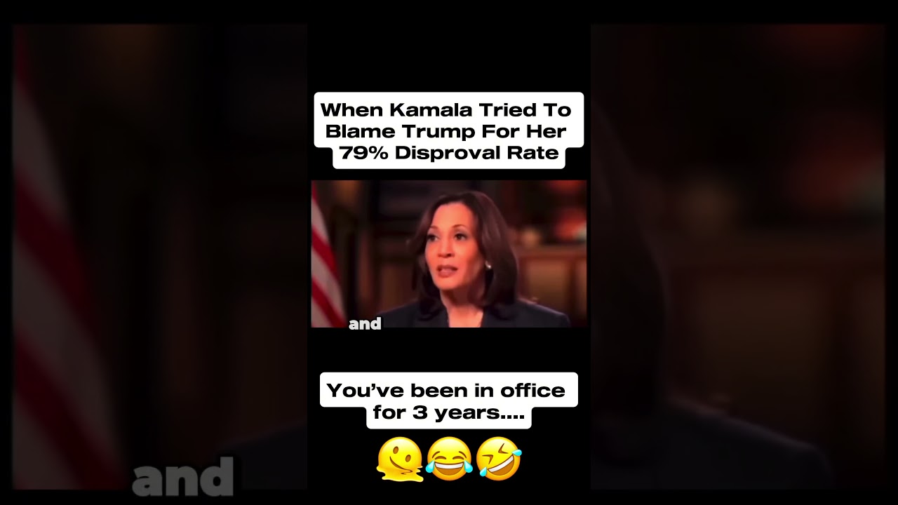 Камала обвинила Трампа в низком уровне одобрения своей работы #Kamala #Joebiden #Trump #консерват...