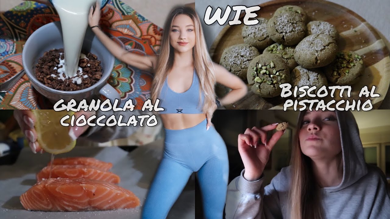 What I Eat in a Day #healthy (ricetta biscotti al pistacchio e granola al cioccolato) | AM