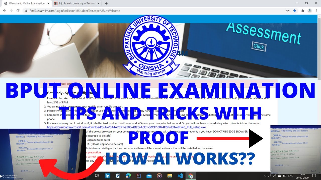 BPUT Online Exam Complete Procedure 2020 | Tips and Tricks For Exam | Exam Password Generate