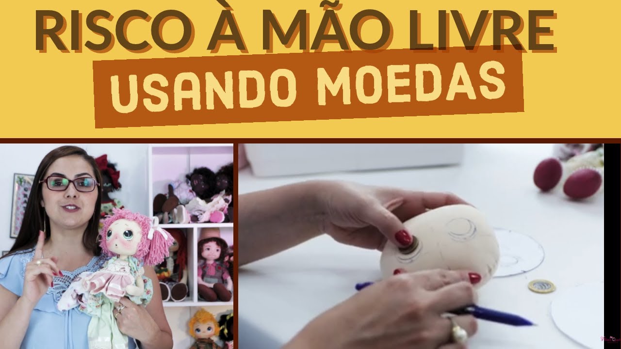 Como riscar o rosto da minha boneca à mão livre, usando Moedas