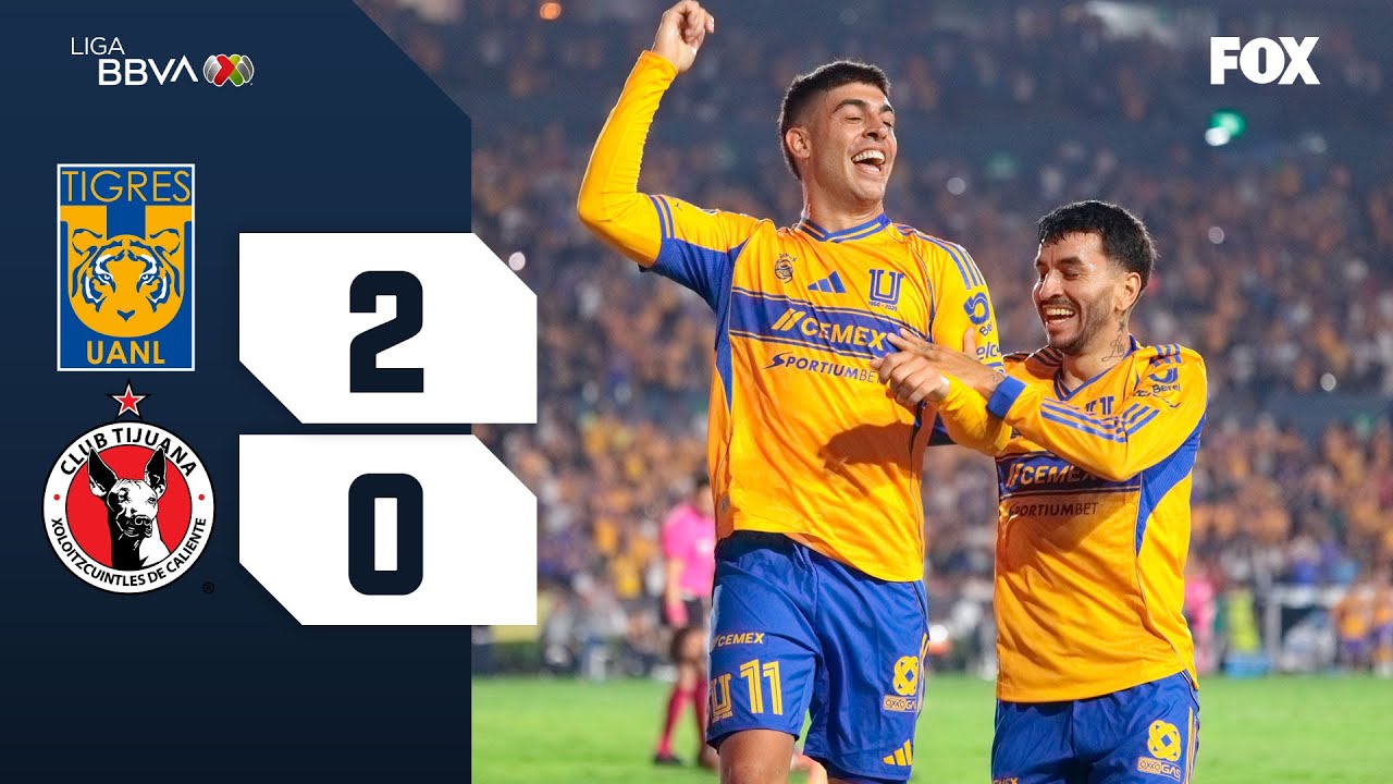 TIGRES 2-0 XOLOS | RESUMEN | LIGA MX | APERTURA 2025 | JORNADA 15