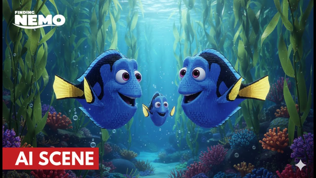 FINDING DORY  The Epic Scenes!  But it’s Reimagined by AI