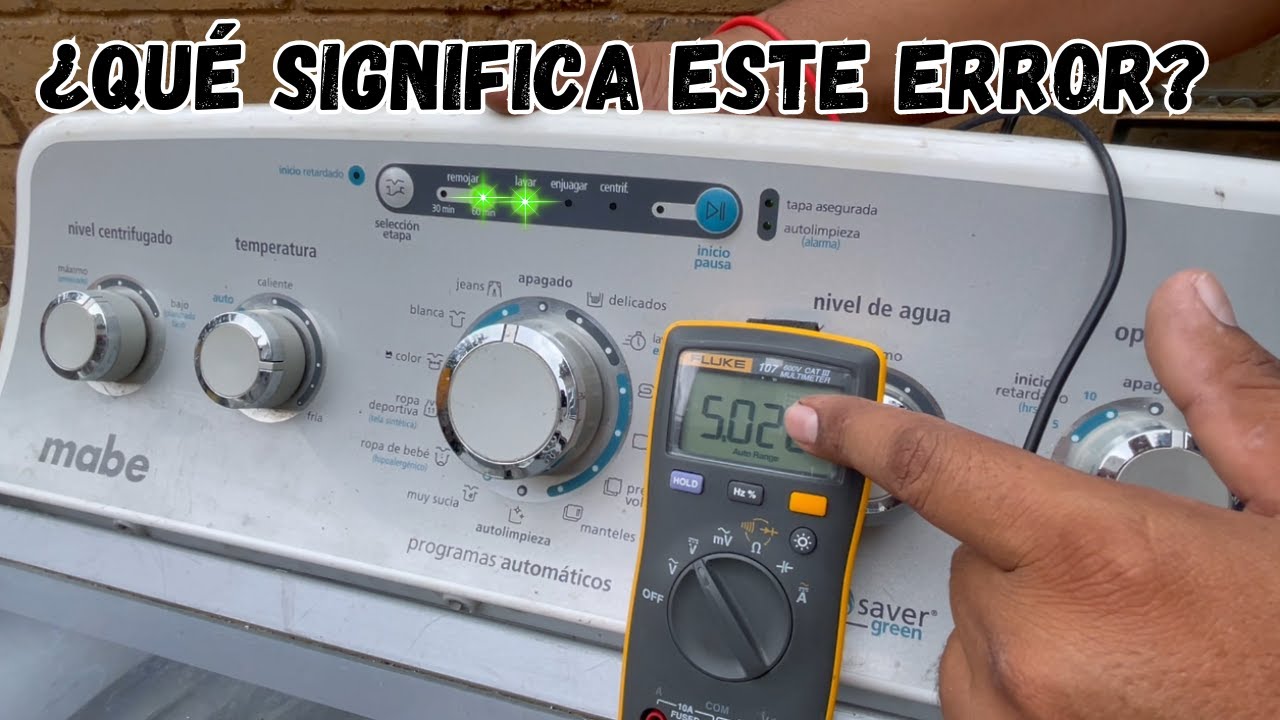Lavadora mabe, se bloquea no lava y no exprime | Aqua Saver Green error EU