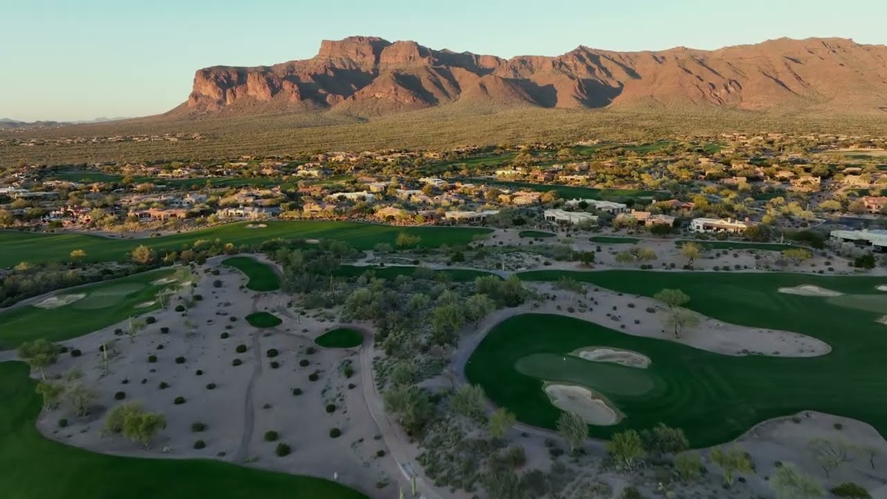 Aerial video of Gold Canyon, AZ