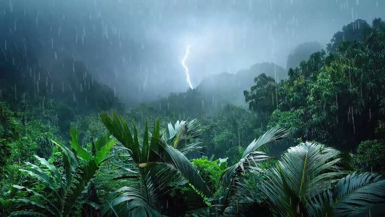 8 Hours Jungle Rain Sounds 🌧️🌿 Somewhere in Vietnam | Deep Sleep & Relaxing Nature Ambience