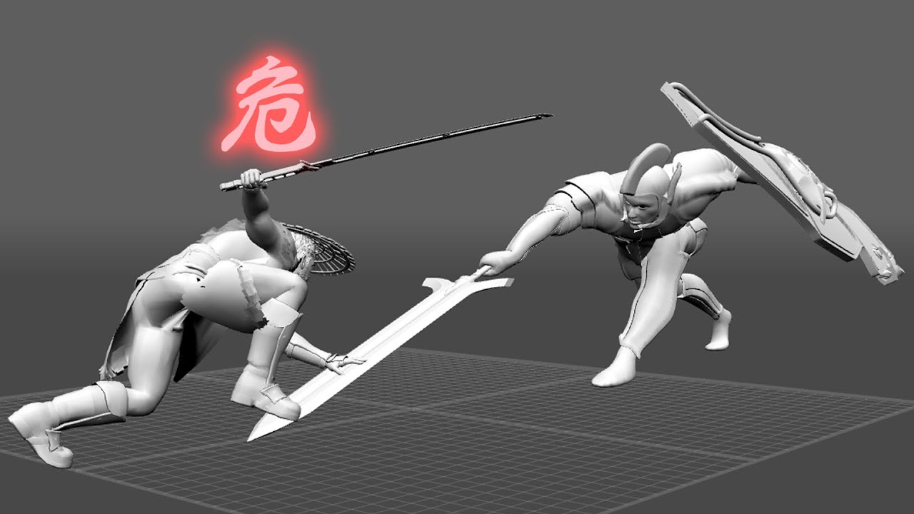 Cascadeur animation: MIKIRI COUNTER