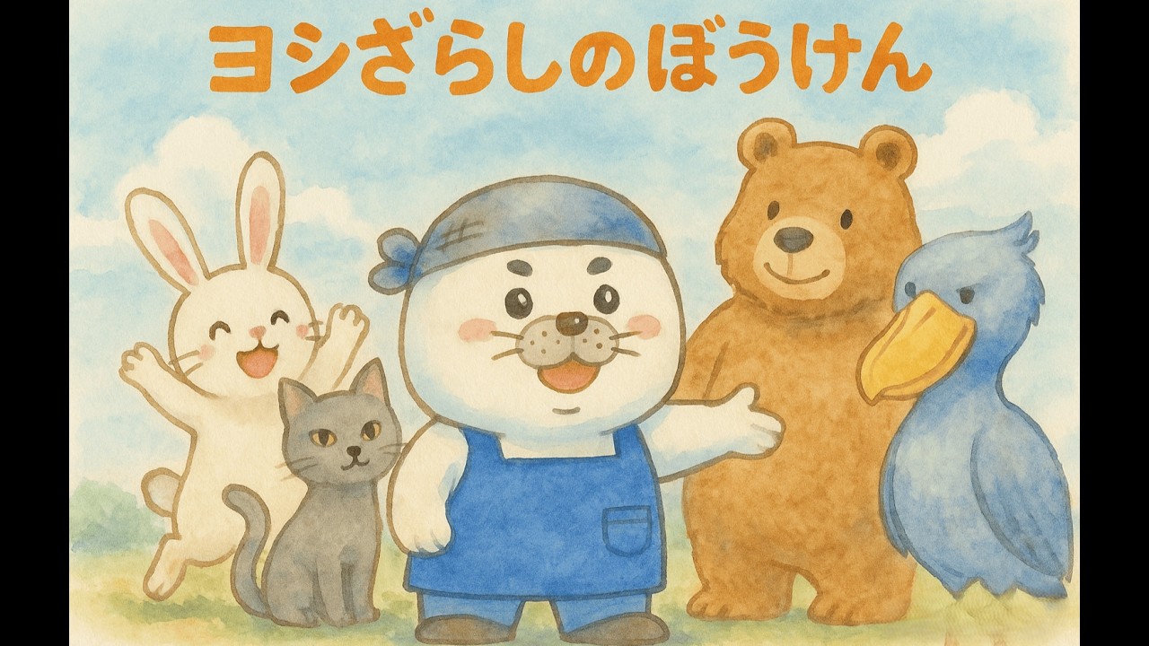 【絵本】ヨシざらしのぼうけん　～えがおのたね編～│よしだひでき