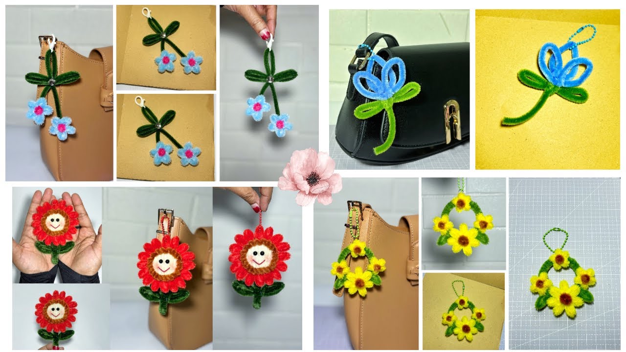 4 Keychain With Pipe Cleaner - Fuzzy Wire Craft