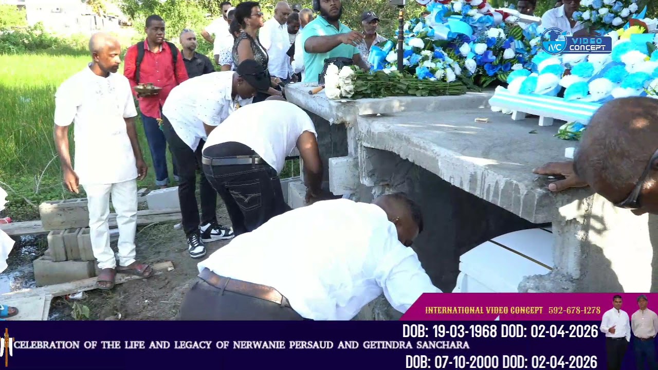 FUNERAL SERVICE FOR NERWANIE PERSAUD AND GETINDRA SANCHARA