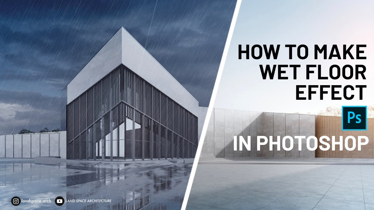 How to make wet floor reflection effect in Photoshop | Free effect textures