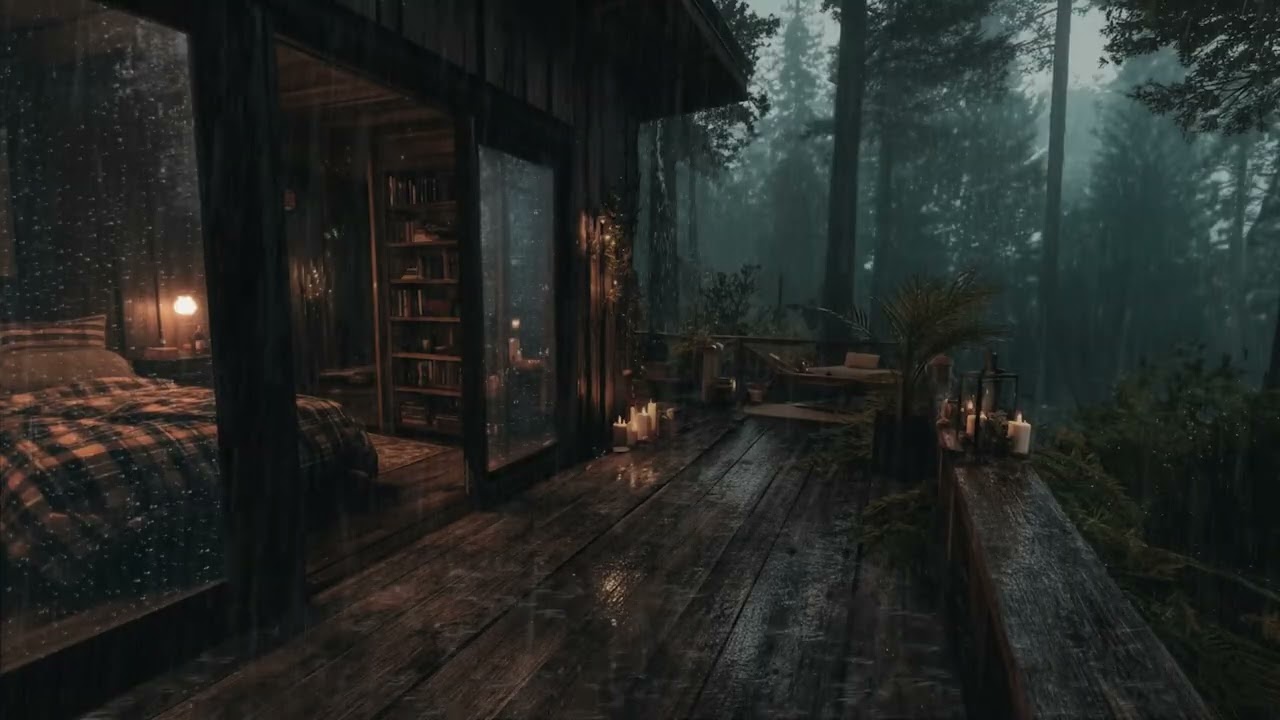 Gentle Forest Rain at Night | Deep Sleep Sounds, Calm Mind and Relaxing Rain Ambience