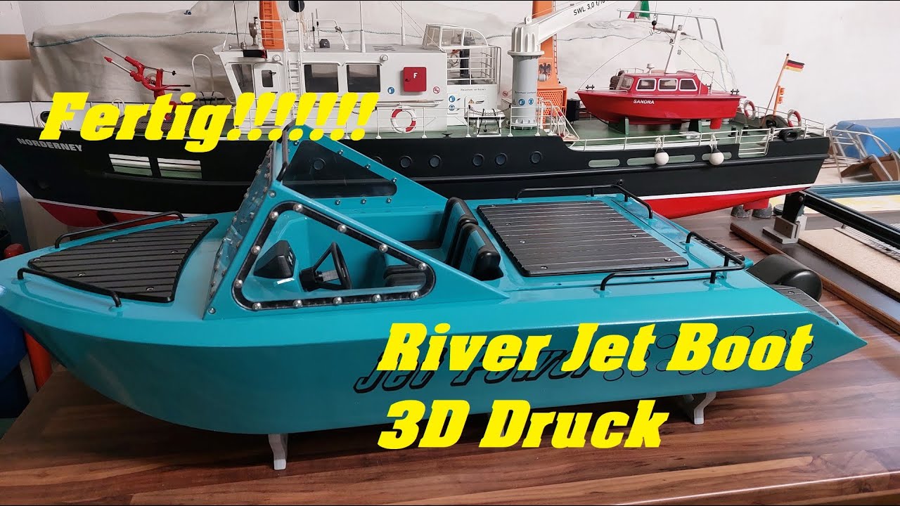 River Jet Boot aus dem 3D Drucker ist fertig gestellt.
