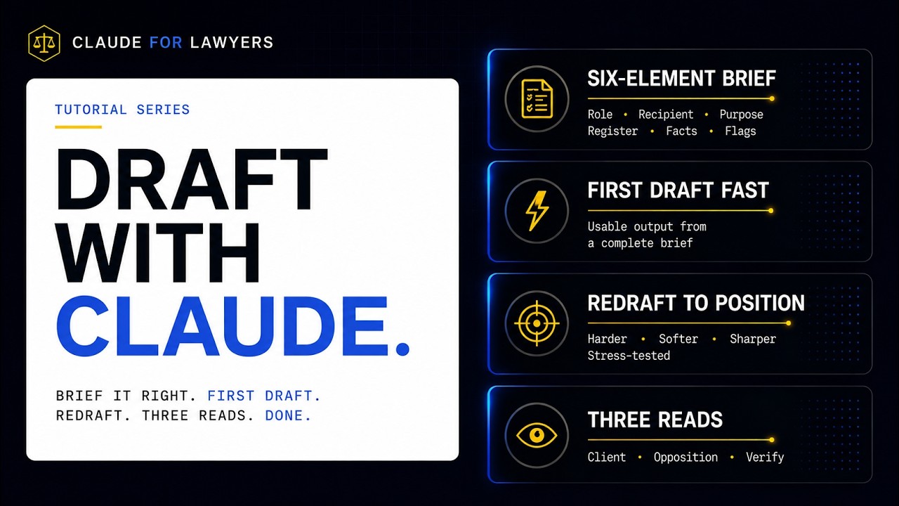 How to Draft Legal Documents in Claude AI &mdash; Tutorial | Claude for Lawyers