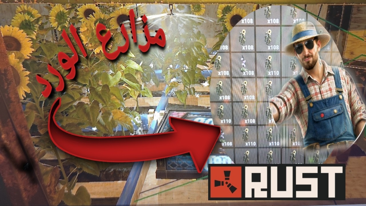 راست سولو #1 مزرعه الورد 🌹🤠  المزارع  المجتهد  [ solo  rust ]