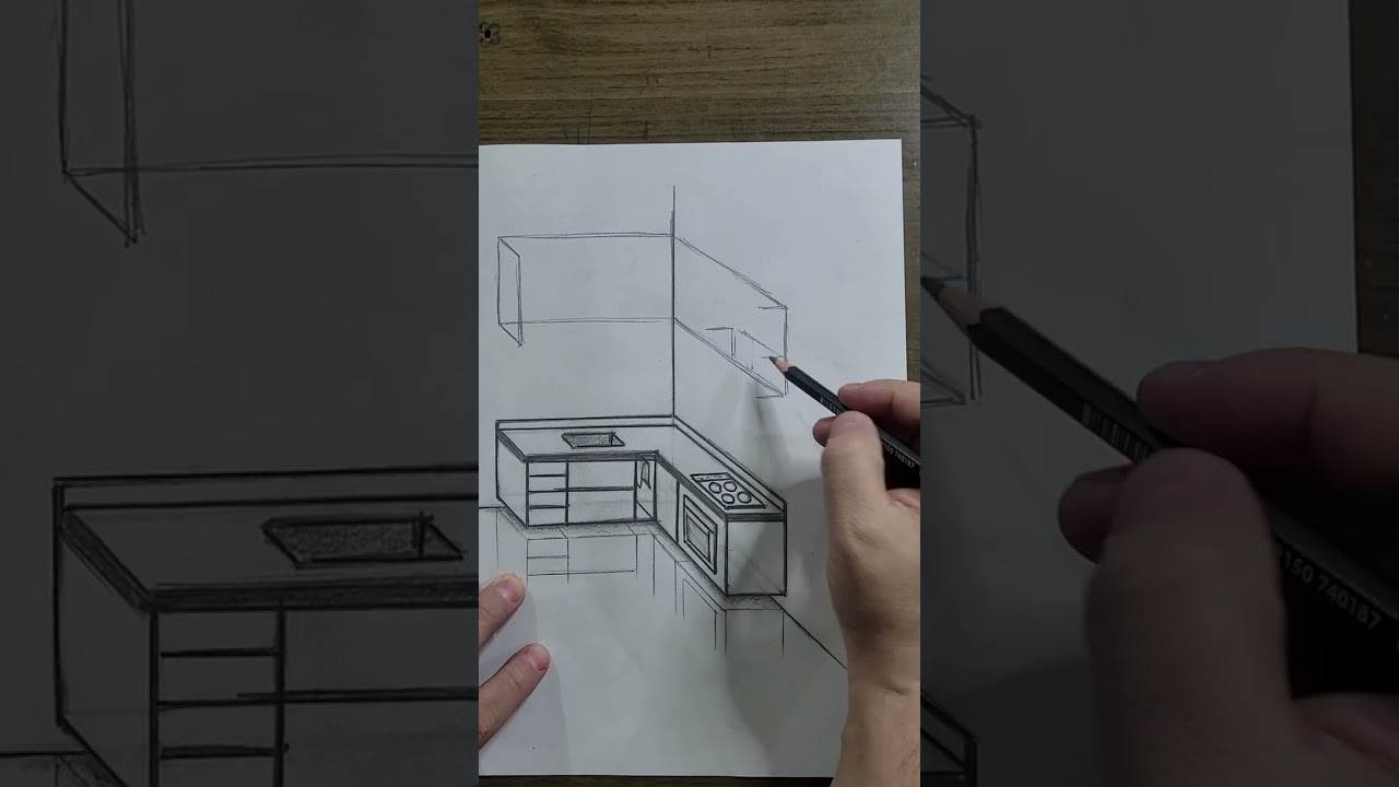 Como Desenhar Móveis Planejados SEM REGUA! #moveisplanejados #auladedesenho