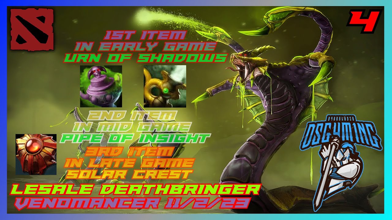 Dota 2 | Solo Gameplay All Pick #4 Lesale Deathbringer Venomancer - PlayvsBots Full Game Playthrough