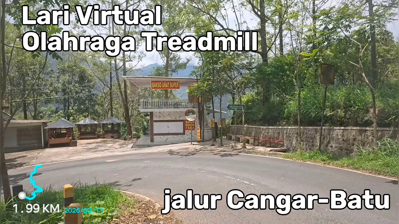 Lari virtual - jalur Cangar Batu - full musik