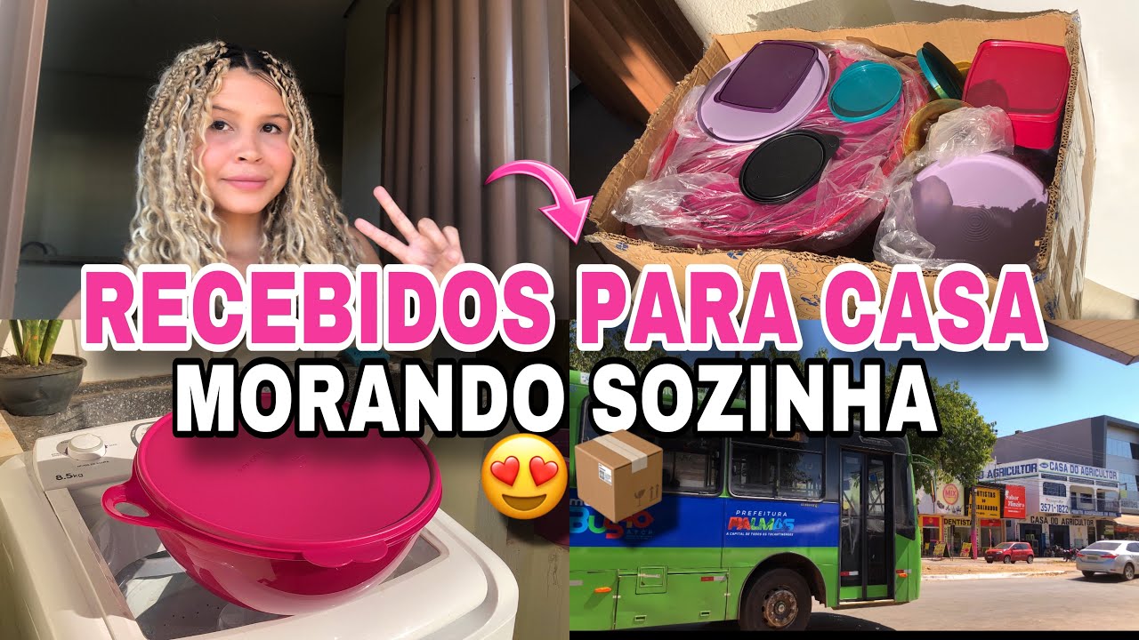 RECEBIDOS PARA CASA MORANDO SOZINHA😍- fui aos correios,vasilhas,copos,pote…