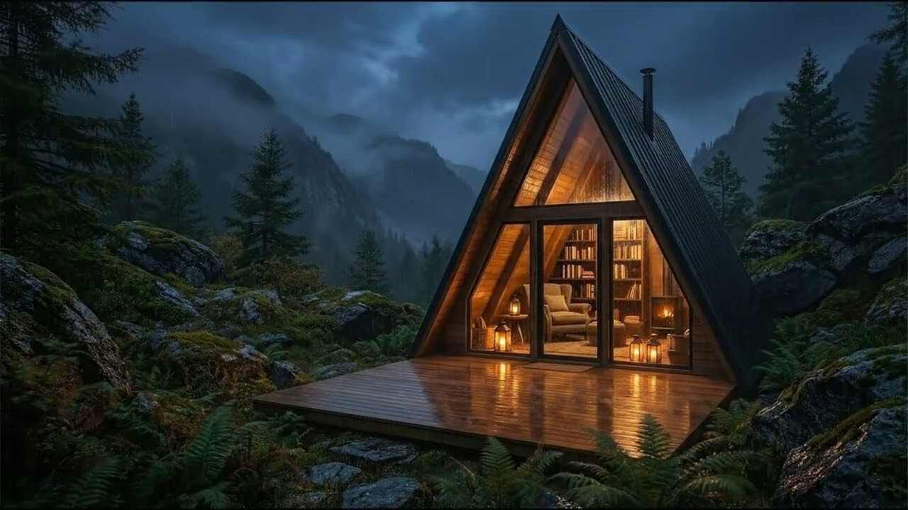 Gentle Night Rain in the Forest for Sleep, Relaxation, and Focus