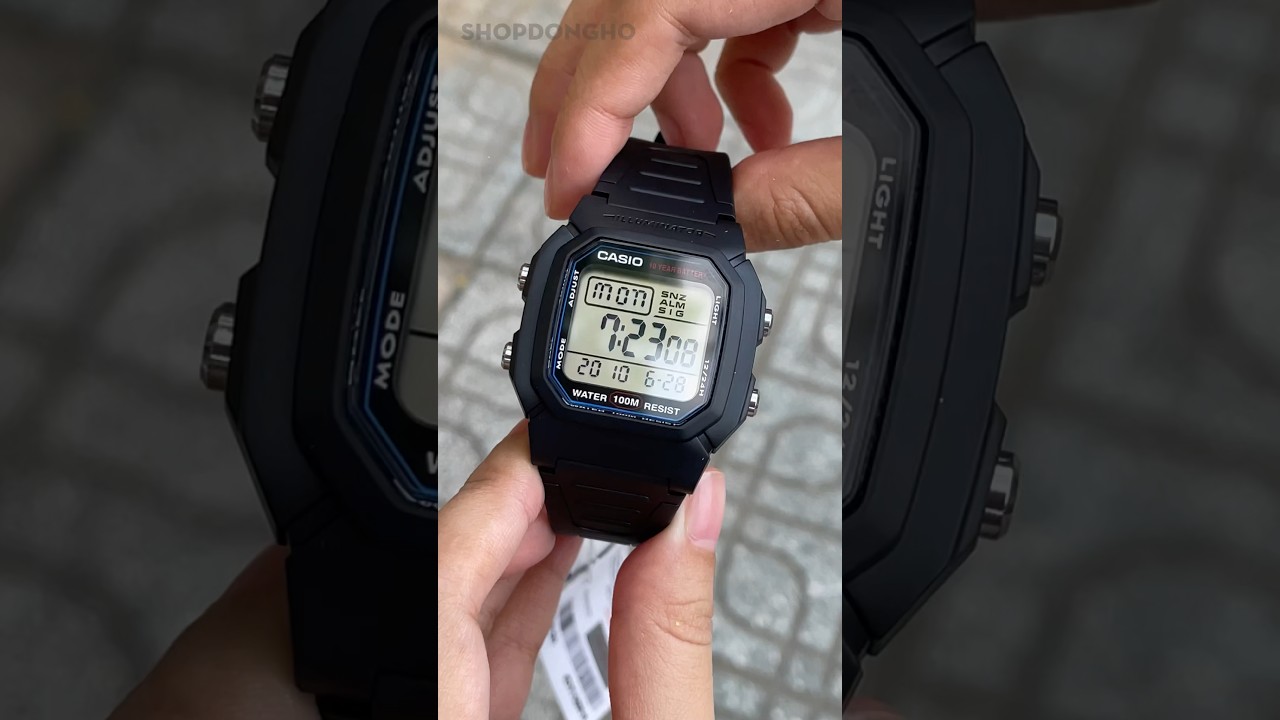 Đồng hồ điện tử gi&aacute; rẻ đa năng Casio W-800H-1AVDF #shopdongho #donghocasio #donghodientu