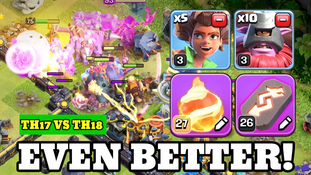 Th17 vs Th18 mass thrower and root rider attack strategy 