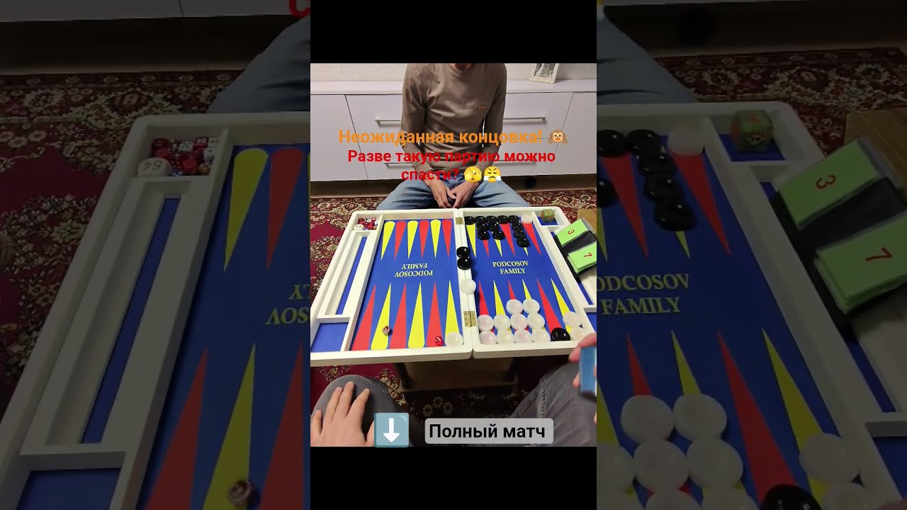 НАРДЫ. Матч года 🎲🎲 #семья #игры #настолка #нардишки #backgammon #tavla  #trictrac #table #шешбеш