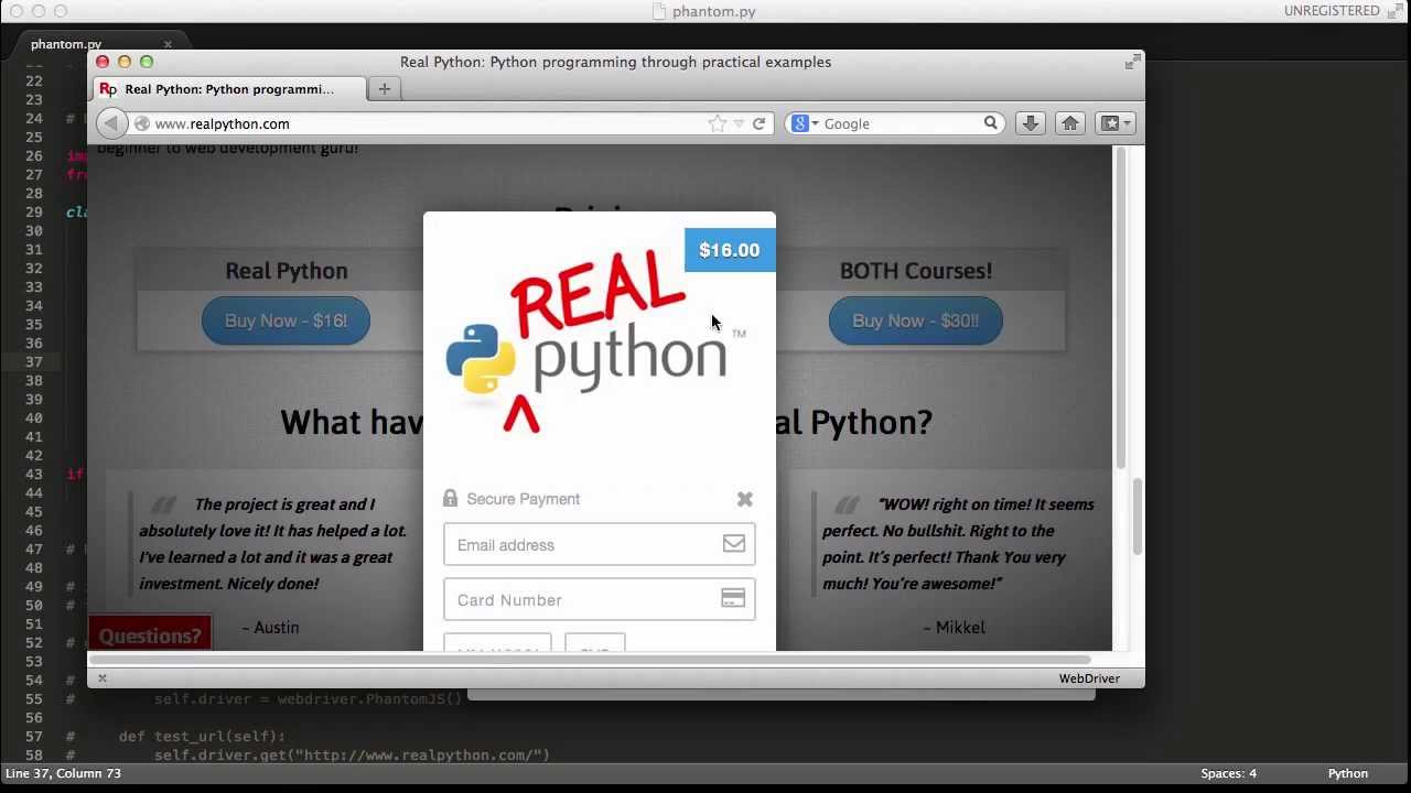 Headless Selenium Testing with Python and PhantomJS