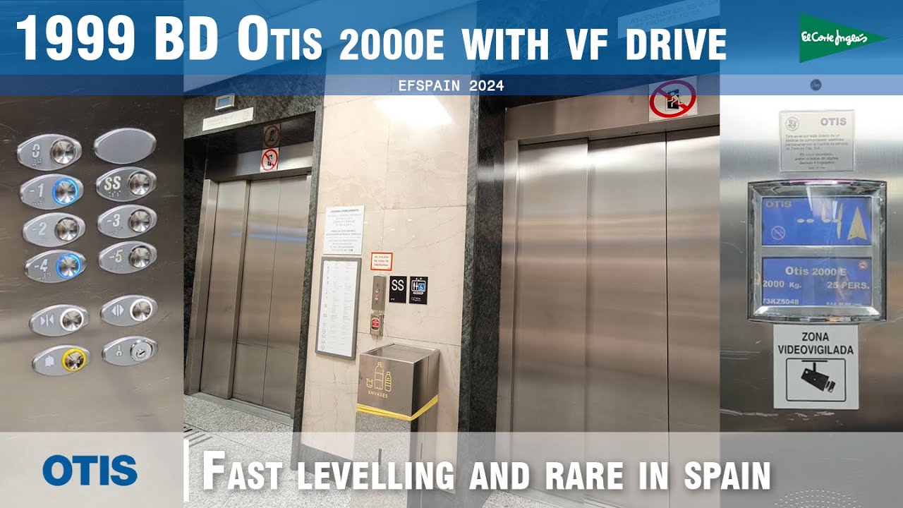 1999 BD OTIS 2000E traction lifts @ El Corte Inglés Princesa Ed. 1, Madrid